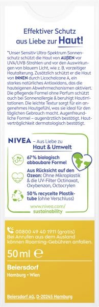 Nivea Sun UV Gesicht Sensitiv LSF 50