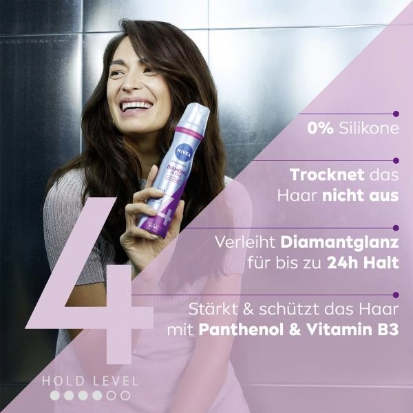 Nivea Diamant Styling Haarspray Halt & Glanz