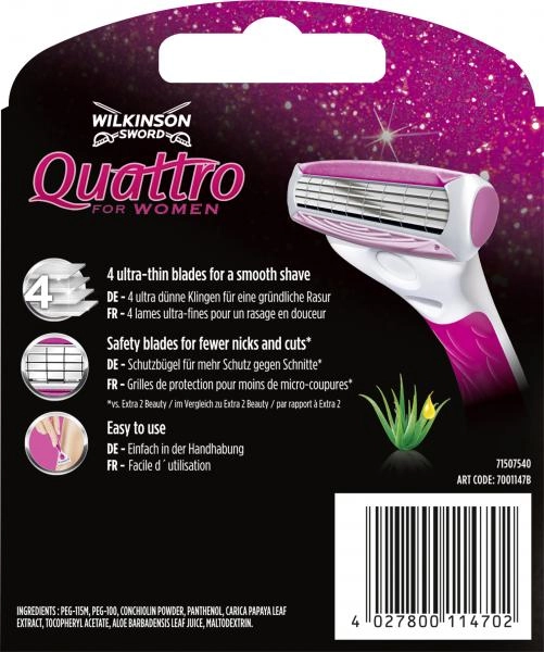 Wilkinson Sword Quattro for Women Klingen