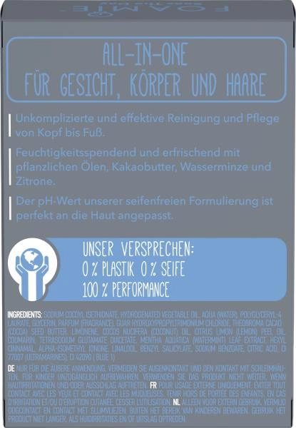 Foamie Men 3in1 Feste Duschpflege Wasserminze und Zitrone