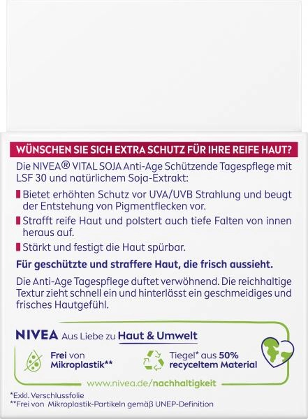 Nivea Vital Soja Anti-Age schützende Tagespflege Creme