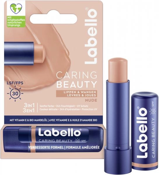 Labello Caring Beauty Nude für Lippen und Wangen