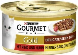 Purina Gourmet Gold mit Rind & Huhn in Sauce mit Tomaten