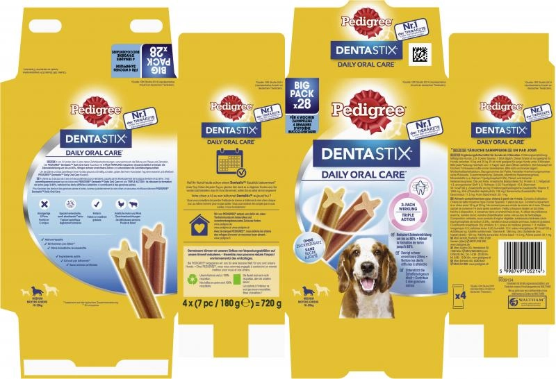 Pedigree Dentastix für mittelgroße Hunde