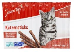 Jeden Tag Katzensticks Lachs & Forelle