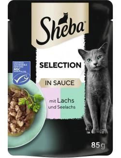 Sheba Selection in Sauce mit Lachs und Seelachs