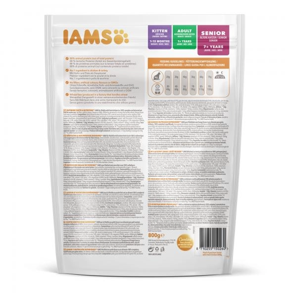 Iams for Vitality Katzenfutter Senior mit frischem Huhn