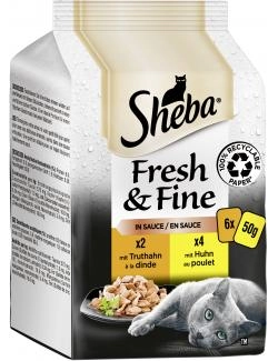 Sheba Fresh & Fine in Sauce mit Huhn und mit Truthahn