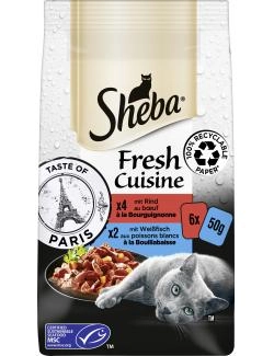 Sheba Fresh Cuisine mit Rind und mit Weißfisch