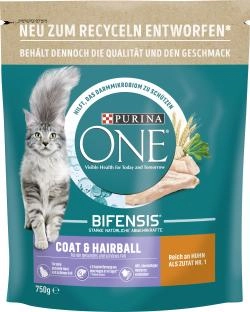 Purina One Bifensis Coat & Hairball Reich an Huhn