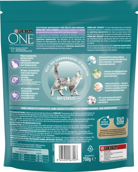 Purina One Bifensis Coat & Hairball Reich an Huhn