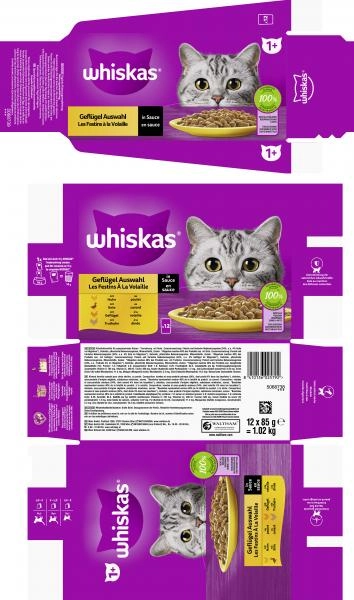 Whiskas 1+ Geflügel Auswahl in Sauce