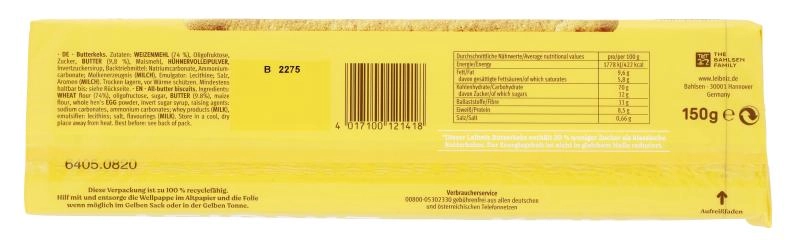 Leibniz Butterkeks -30% Zucker