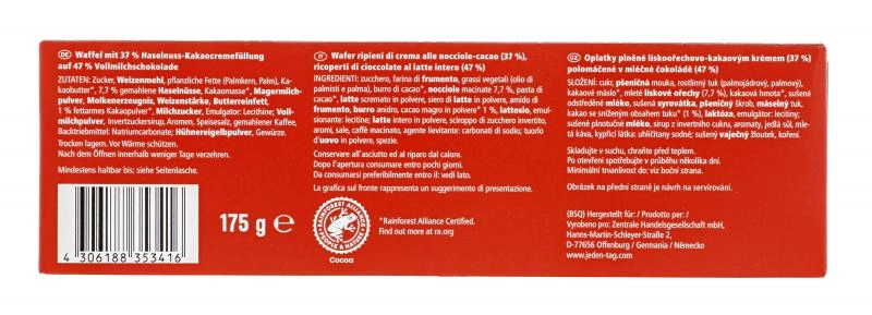 Jeden Tag Schokowaffeln Vollmilch