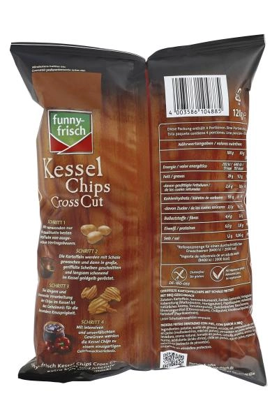 Funny-frisch Kessel Chips Cross Cut Spicy BBQ Sauce Style