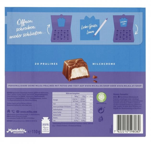 Milka Happy Birthday Pralinés Milchcrème