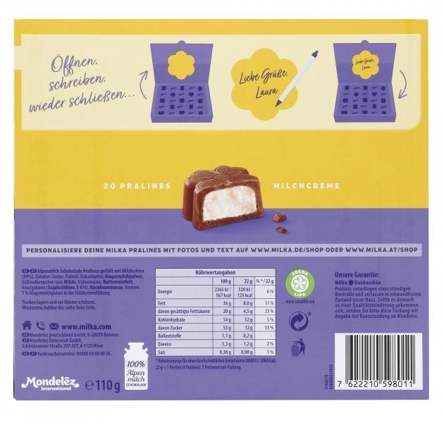 Milka Kleines Dankeschön Pralinés Milchcrème