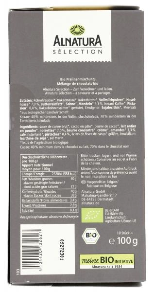 Alnatura Sélection Pralinen Variationen Belgische Art