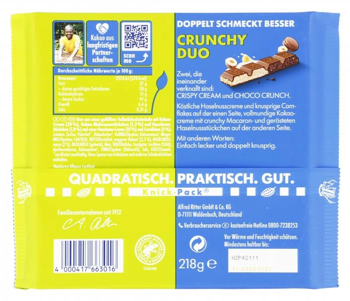 Ritter Sport Duo Crunchy