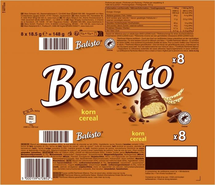 Balisto Korn Schokoriegel Multipack