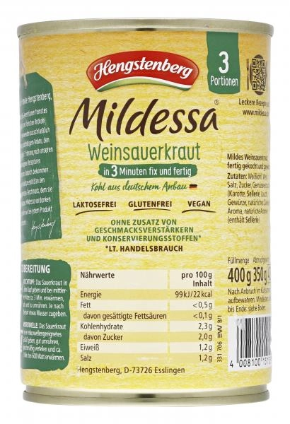 Hengstenberg Mildessa Weinsauerkraut 3 Minuten