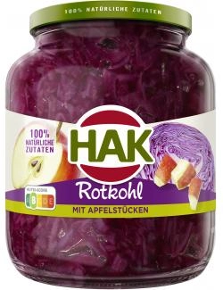 Hak Rotkohl mit Apfelstücken