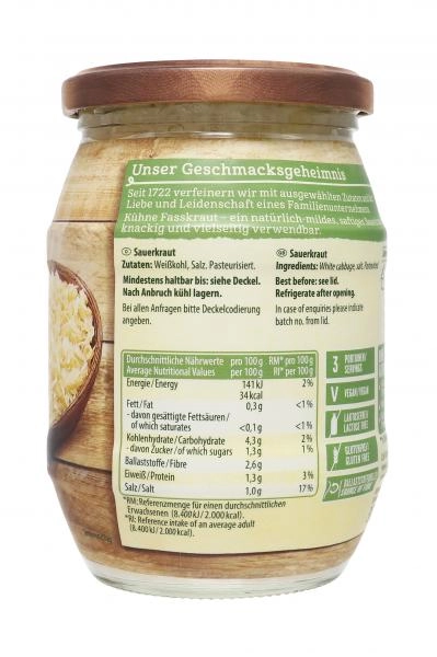 Kühne Fasskraut Sauerkraut natürlich-mild