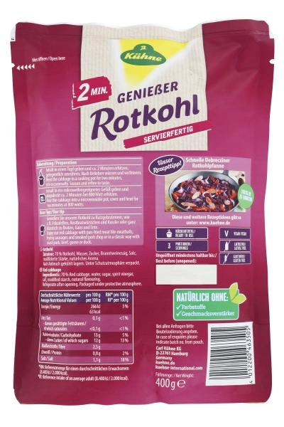 Kühne 2 Minuten Genießer Rotkohl