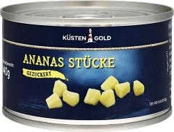 Küstengold Ananas Stücke gezuckert