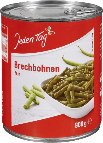 Jeden Tag Brechbohnen fein