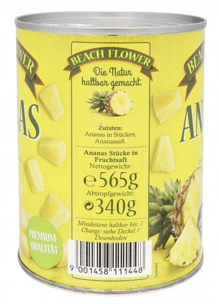 Beach Flower Ananas Stücke in Saft