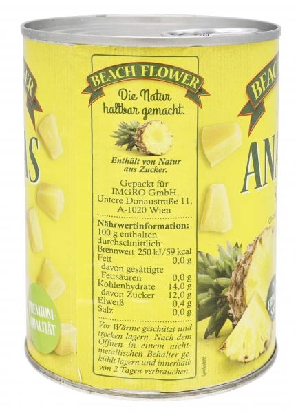 Beach Flower Ananas Stücke in Saft