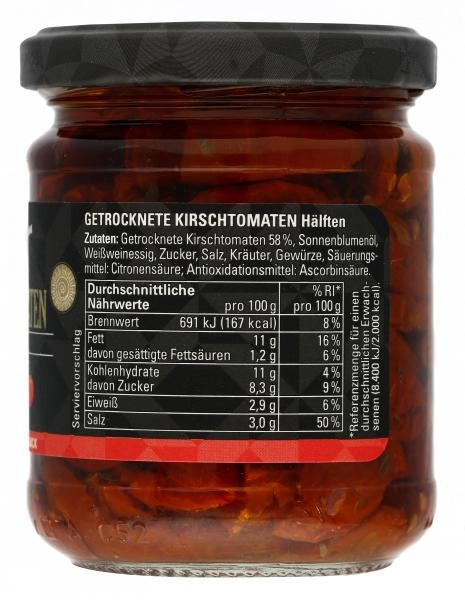 Herr Edelmann getrocknete Kirschtomaten Hälften