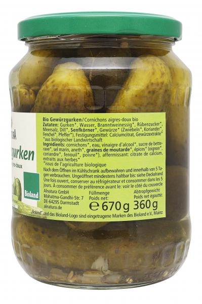 Alnatura Gewürzgurken