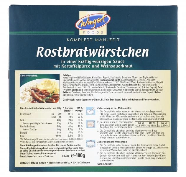 Wingert Foods Rostbratwürstchen