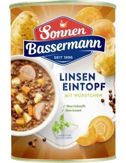 Sonnen Bassermann Linsen Eintopf mit Würstchen