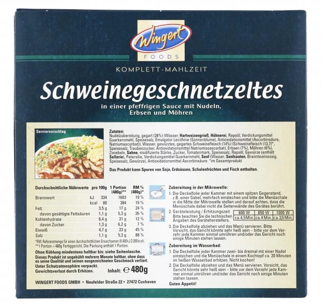 Wingert Foods Schweinegeschnetzeltes in Pfeffersauce