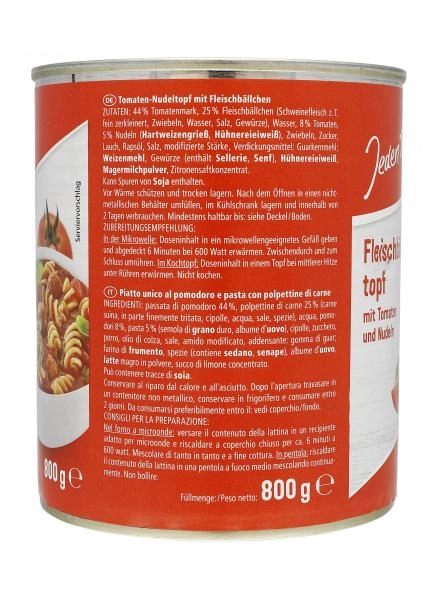 Jeden Tag Fleischbällchentopf mit Tomaten und Nudeln