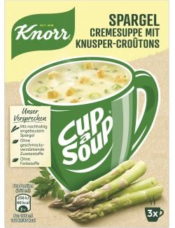 Knorr Spargel Cremesuppe mit Knusper-Croûtons