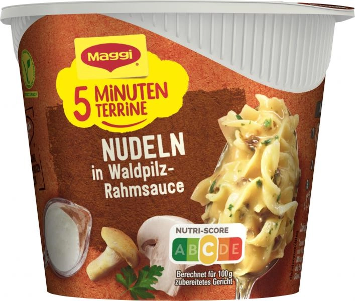 Maggi 5 Minuten Terrine Nudeln in Waldpilz-Rahmsauce