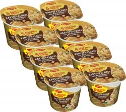 Maggi 5 Minuten Terrine Kartoffelbrei mit Röstzwiebeln & Croûtons