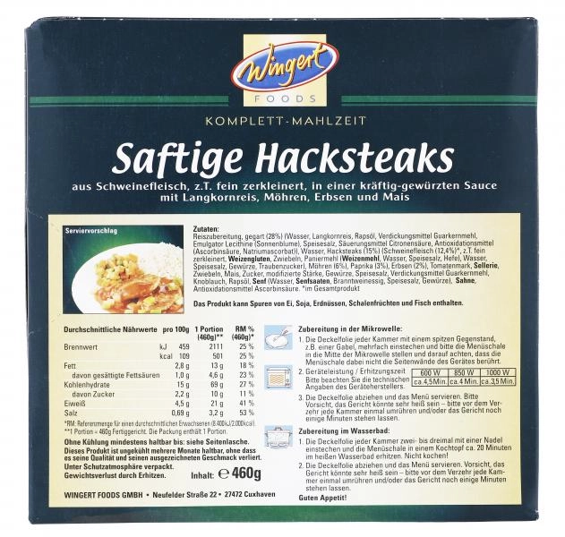 Wingert Foods Saftige Hacksteaks