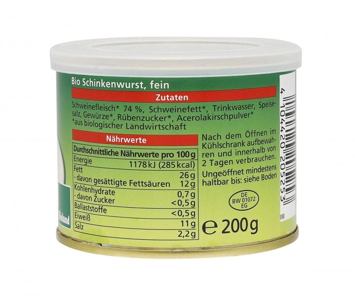 Alnatura Feine Schinkenwurst