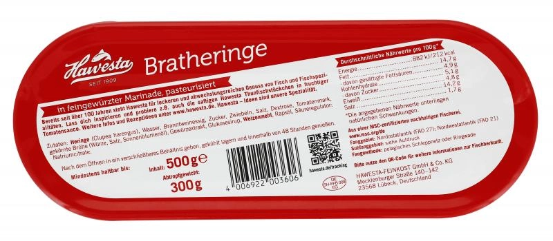 Hawesta Bratheringe in feingewürzter Marinade