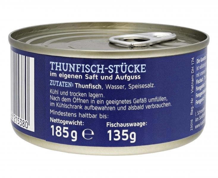 Küstengold Thunfisch-Stücke in eigenem Saft und Aufguss