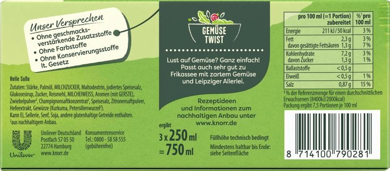 Knorr Helle Soße