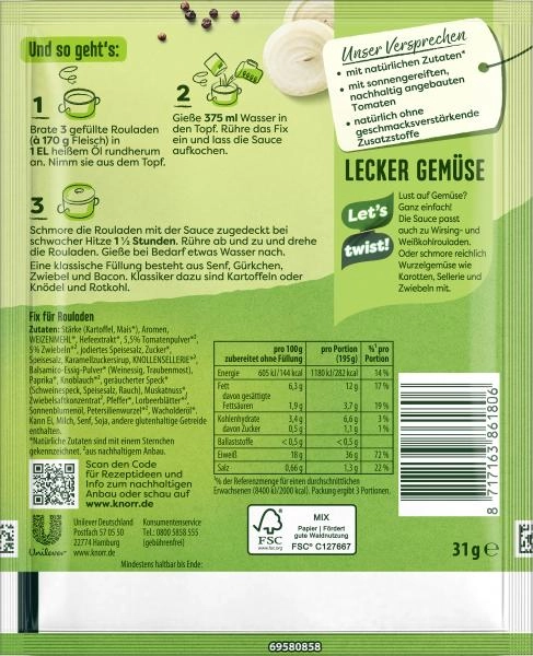 Knorr Fix Rouladen