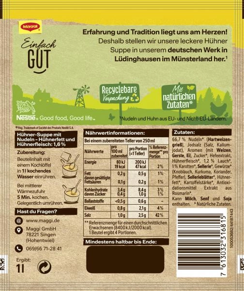 Maggi Guten Appetit Hühner Suppe