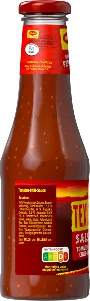 Maggi Texicana Salsa, Pikante Scharfe Chili und Tomaten Sauce, Würzsauce