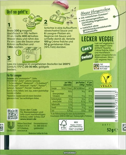 Knorr Fix Lasagne